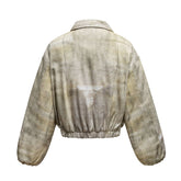 Мужская куртка с хлопковой подкладкой в американском стиле с 3D-принтом